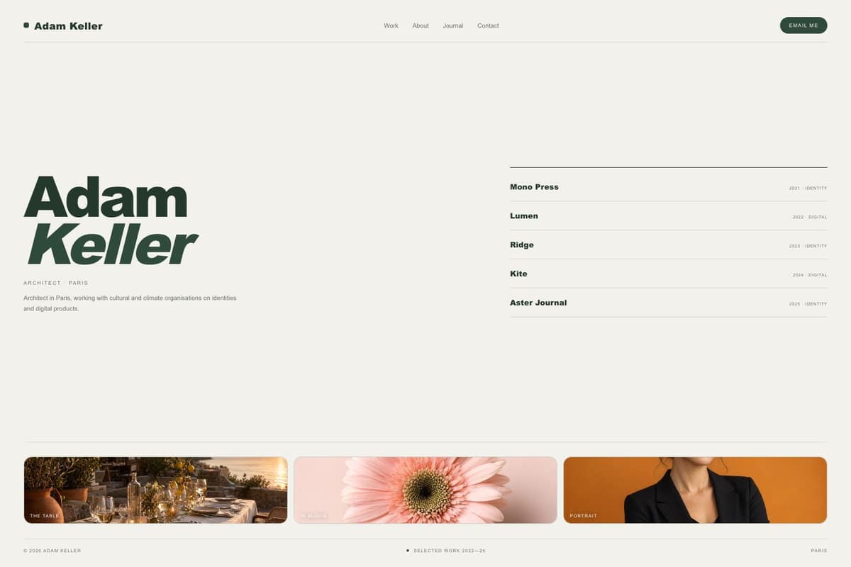 Adam Keller — full page preview