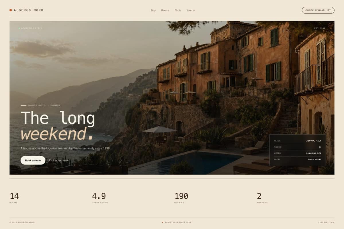 Albergo Nord — full page preview
