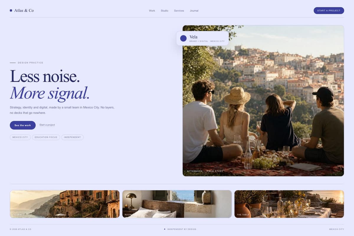 Atlas & Co — full page preview