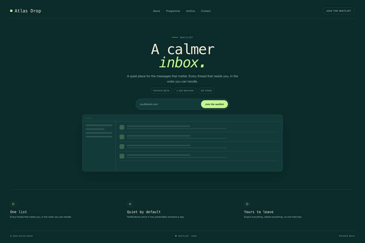 Atlas Drop — full page preview