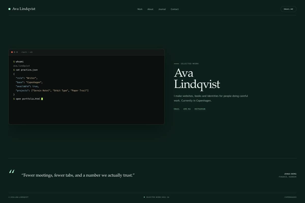 Ava Lindqvist — full page preview