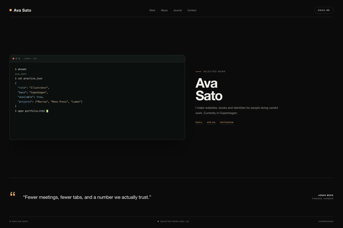 Ava Sato — full page preview