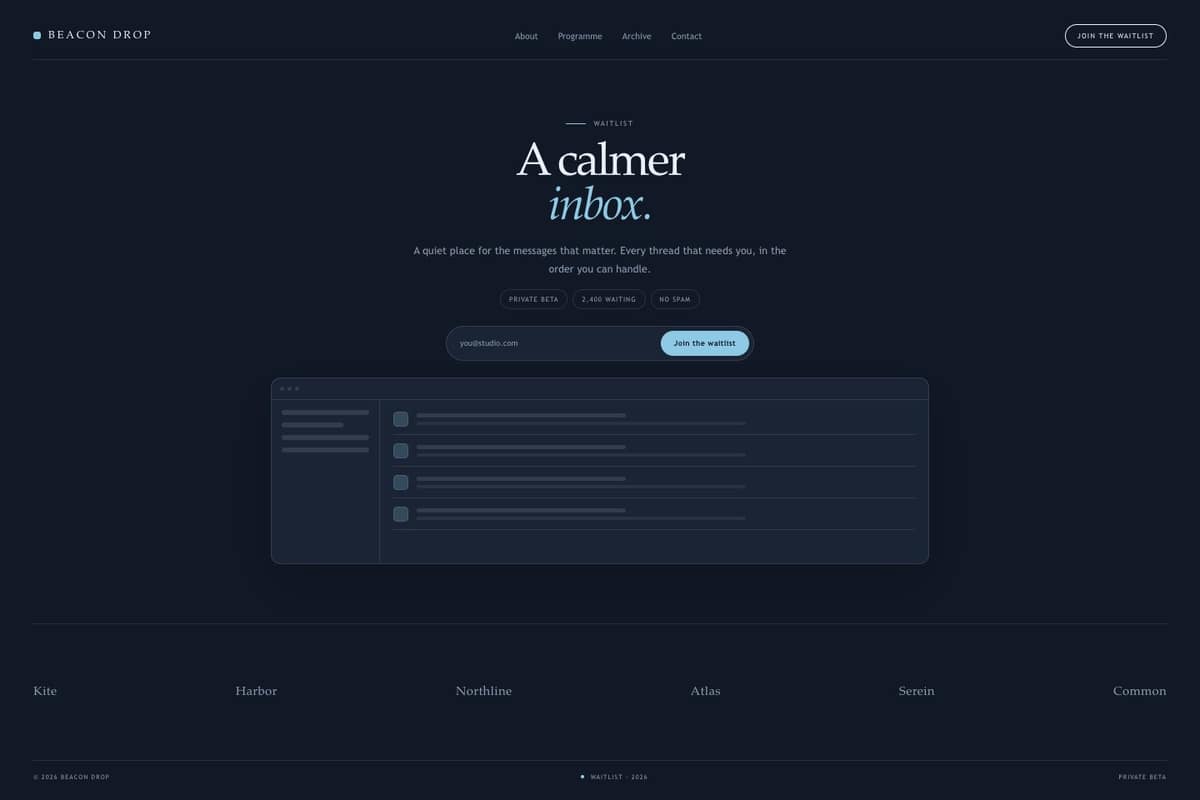 Beacon Drop — full page preview