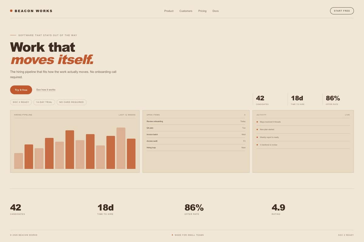 Beacon Works — full page preview
