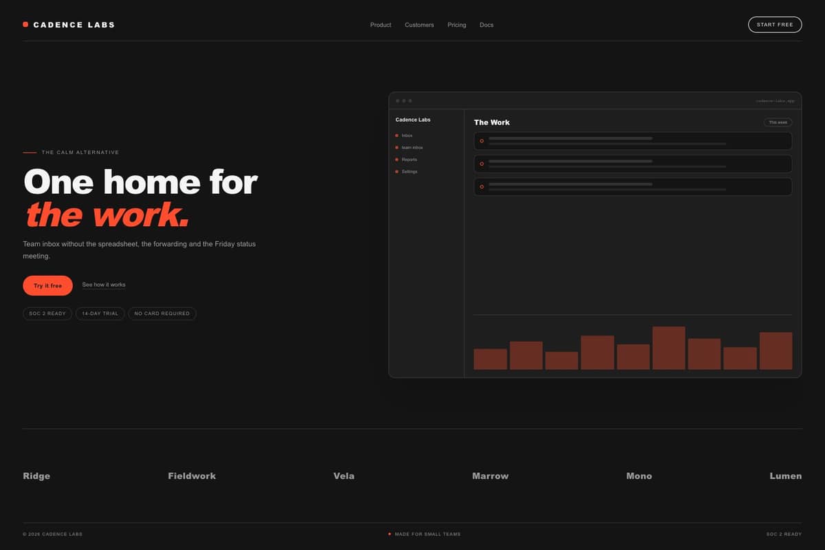 Cadence Labs — full page preview