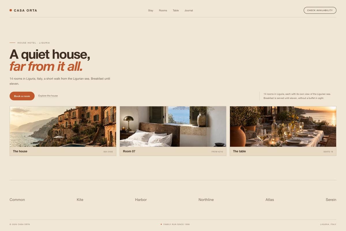 Casa Orta — full page preview