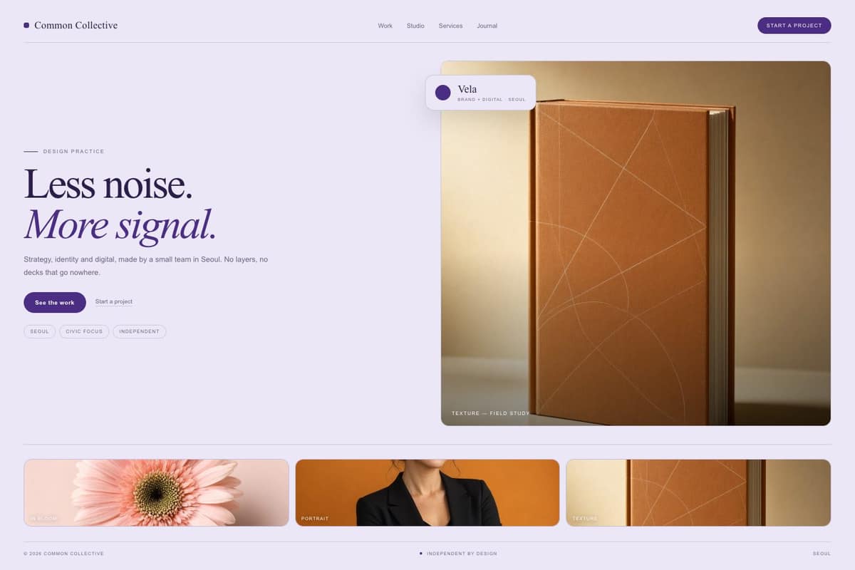 Common Collective — full page preview