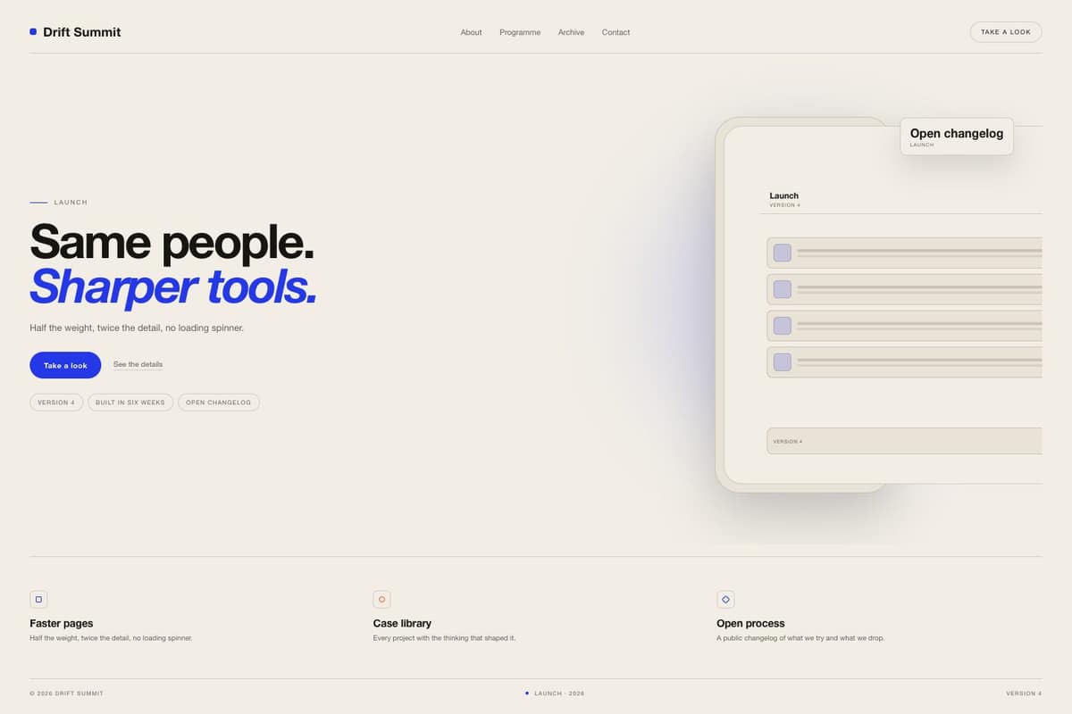 Drift Summit — full page preview
