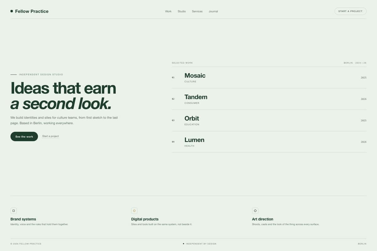 Fellow Practice — full page preview