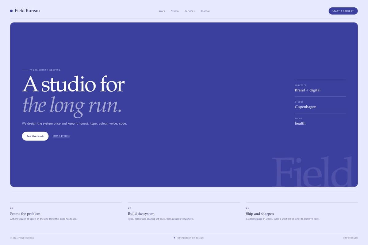Field Bureau — full page preview