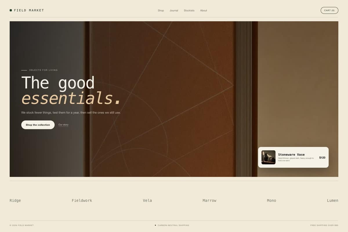 Field Market — full page preview