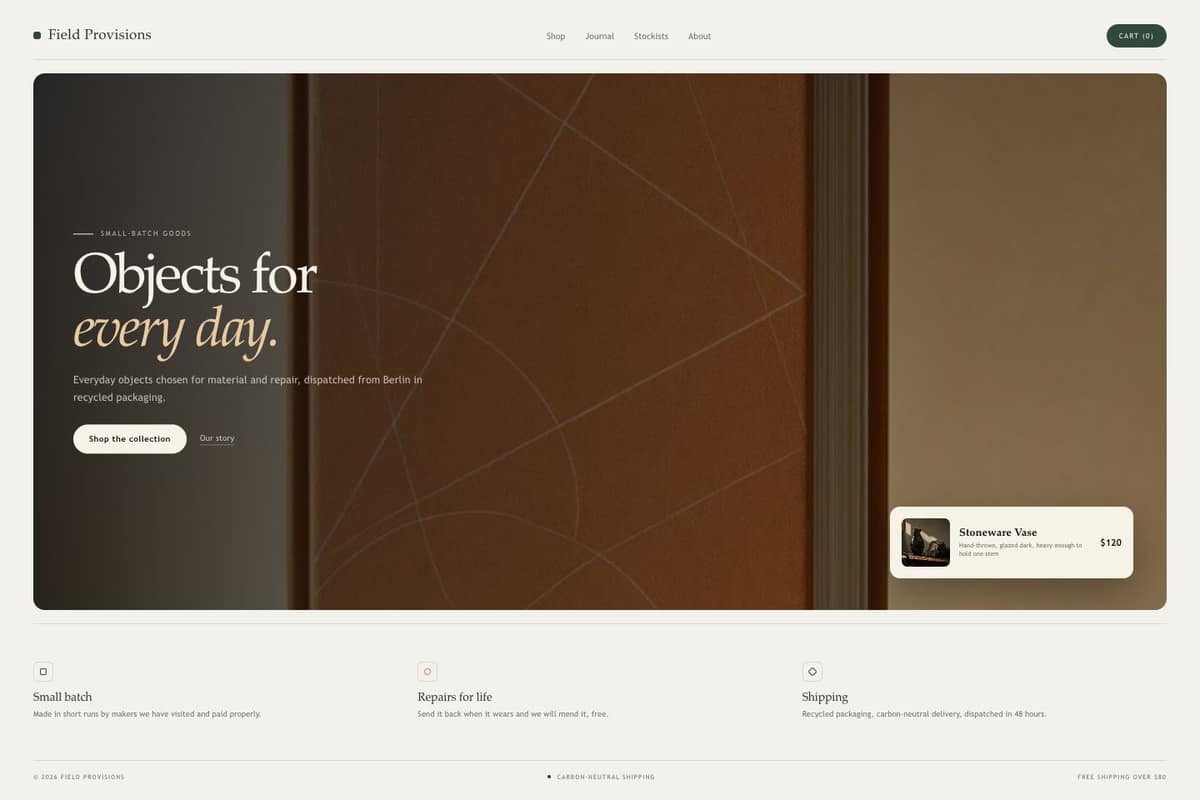 Field Provisions — full page preview