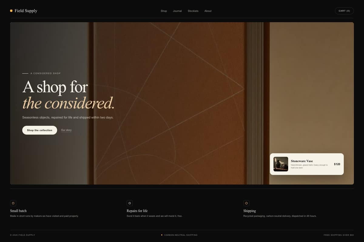 Field Supply — full page preview