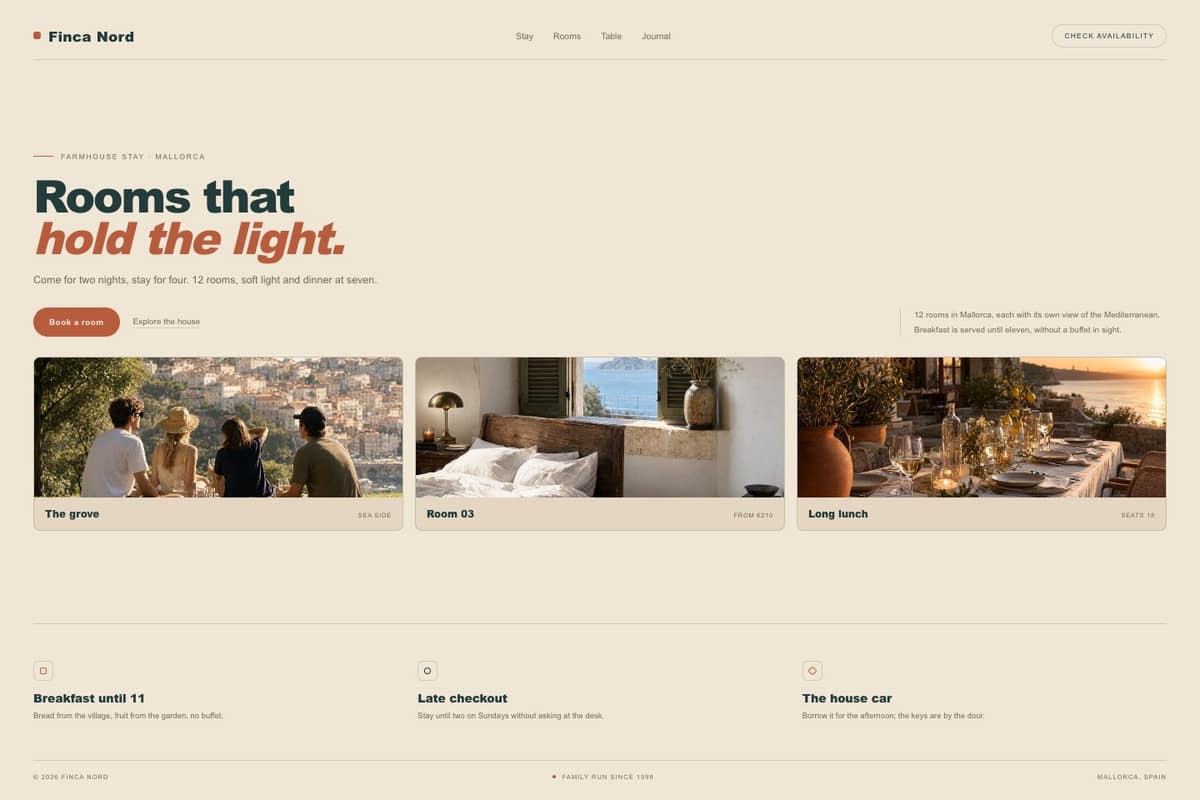 Finca Nord — full page preview