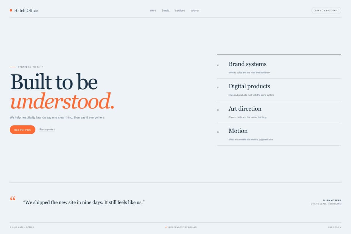 Hatch Office — full page preview