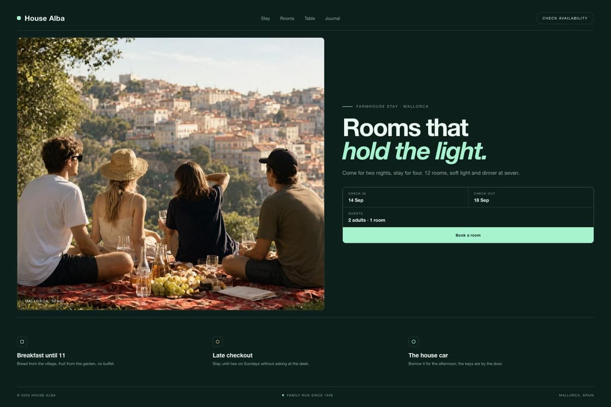 House Alba — full page preview