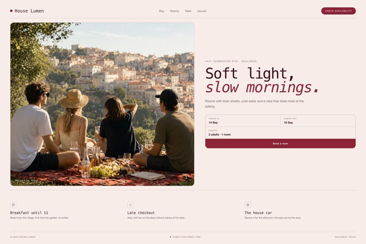 House Lumen — full page preview