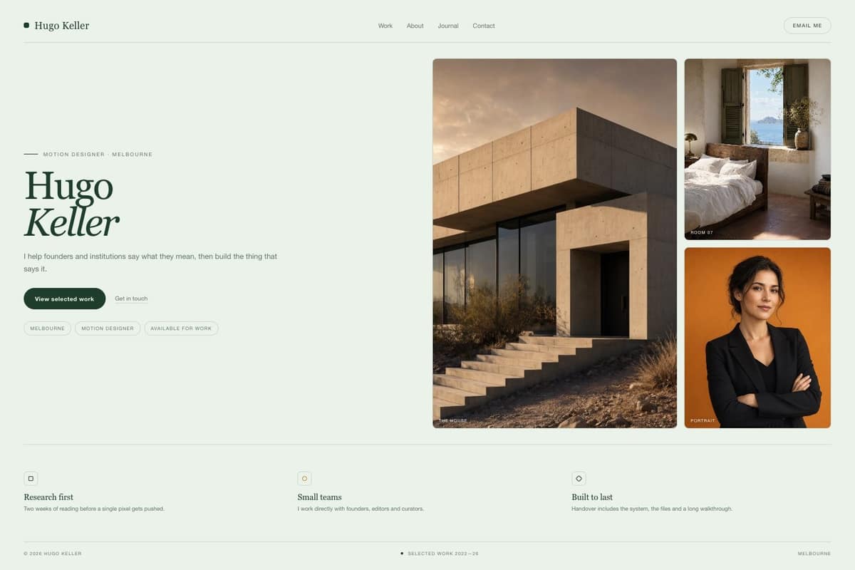 Hugo Keller — full page preview