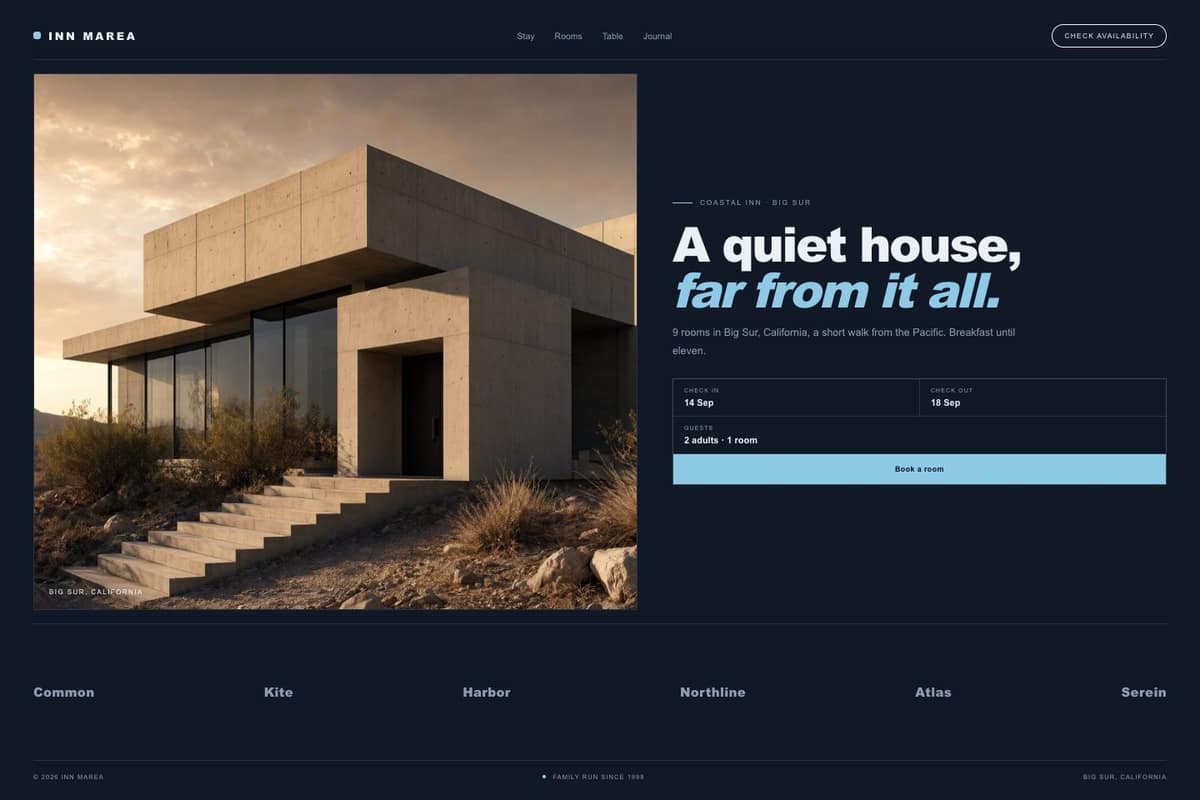 Inn Marea — full page preview
