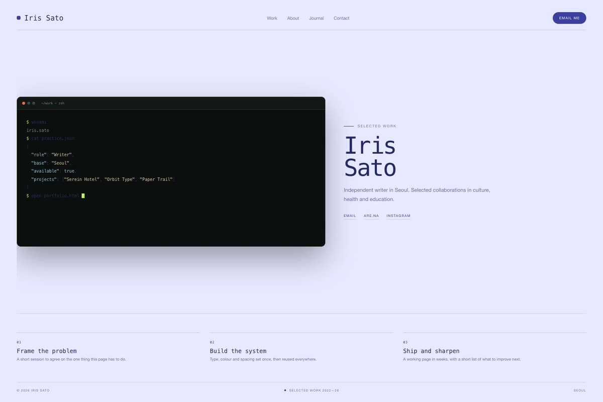 Iris Sato — full page preview