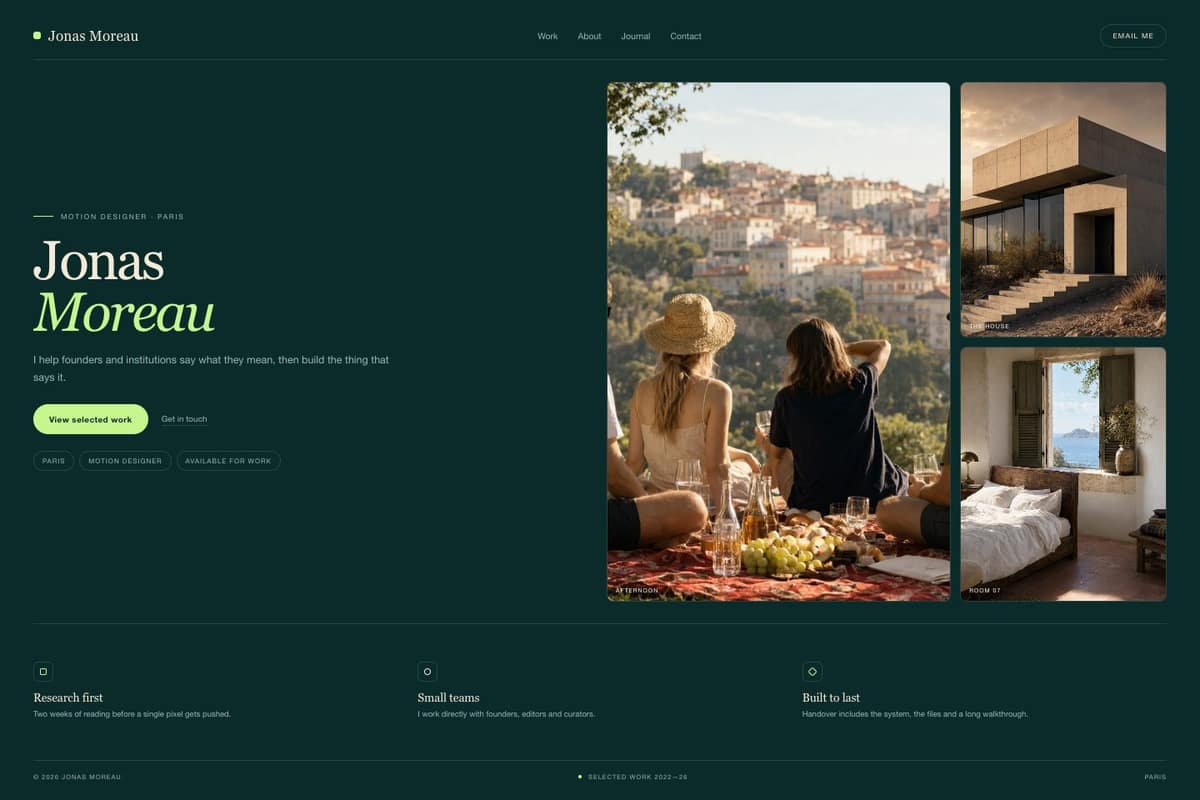 Jonas Moreau — full page preview