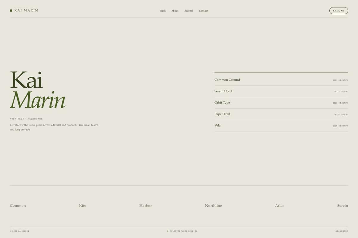 Kai Marin — full page preview