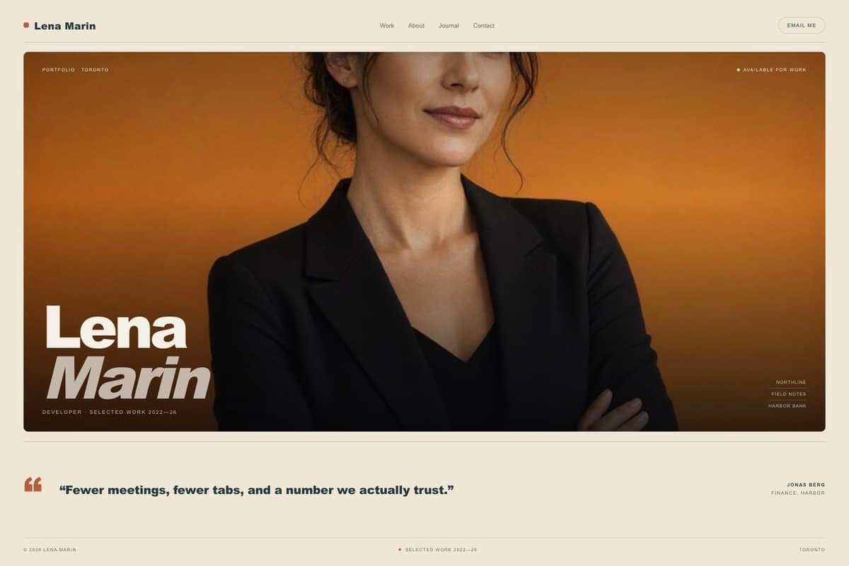 Lena Marin — full page preview