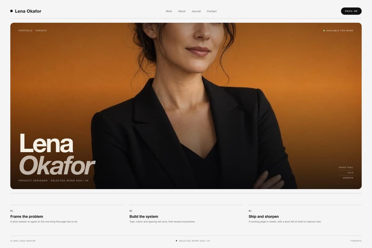 Lena Okafor — full page preview