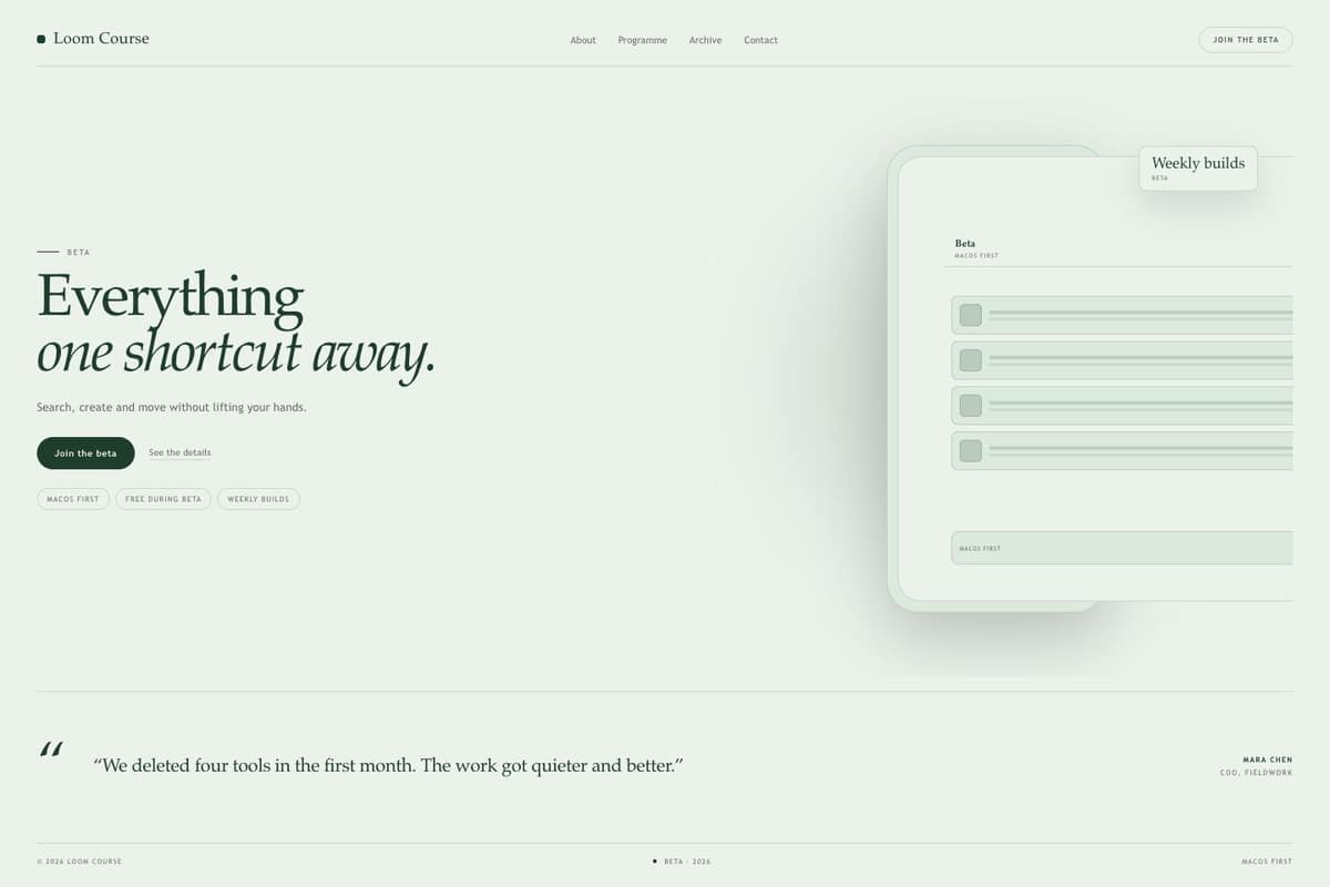Loom Course — full page preview