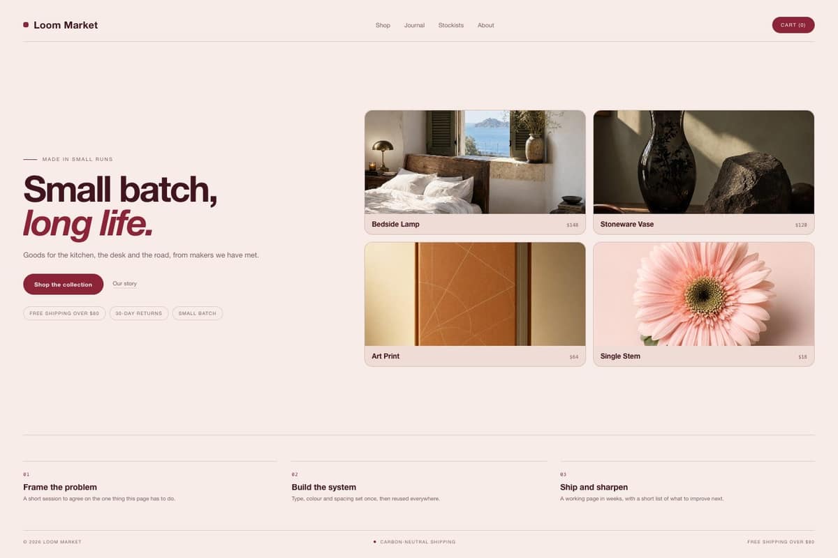 Loom Market — full page preview