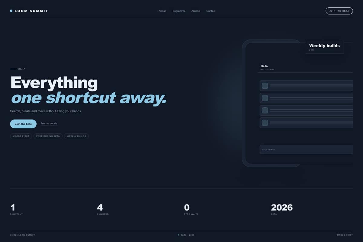 Loom Summit — full page preview