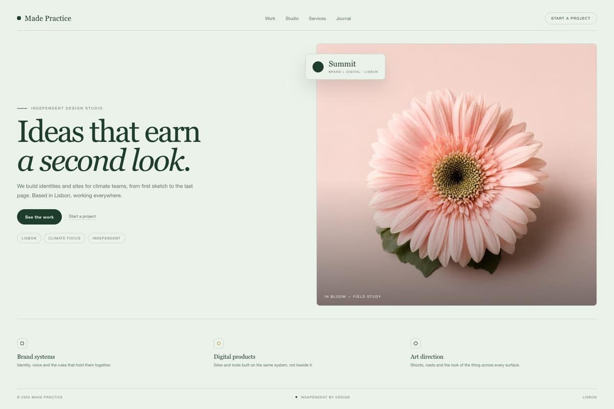 Made Practice — full page preview