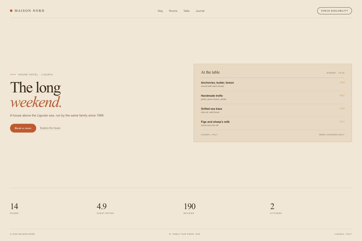 Maison Nord — full page preview