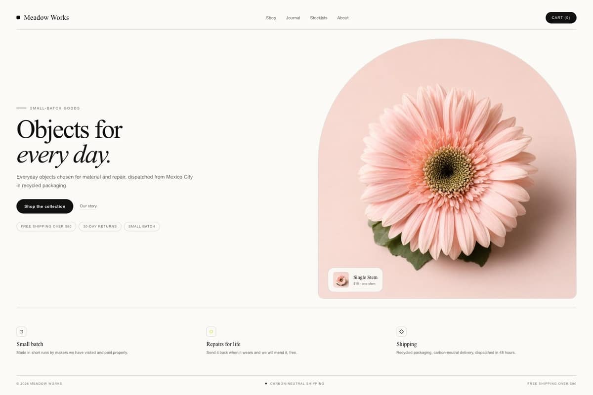 Meadow Works — full page preview