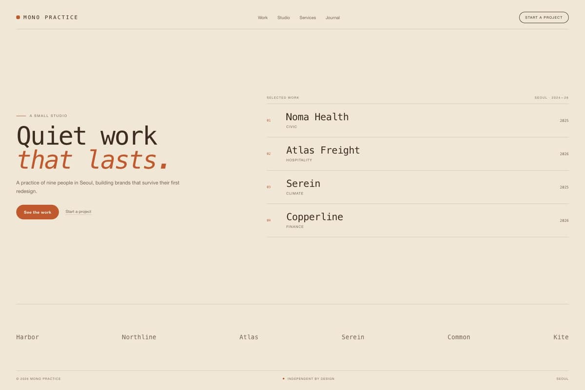 Mono Practice — full page preview