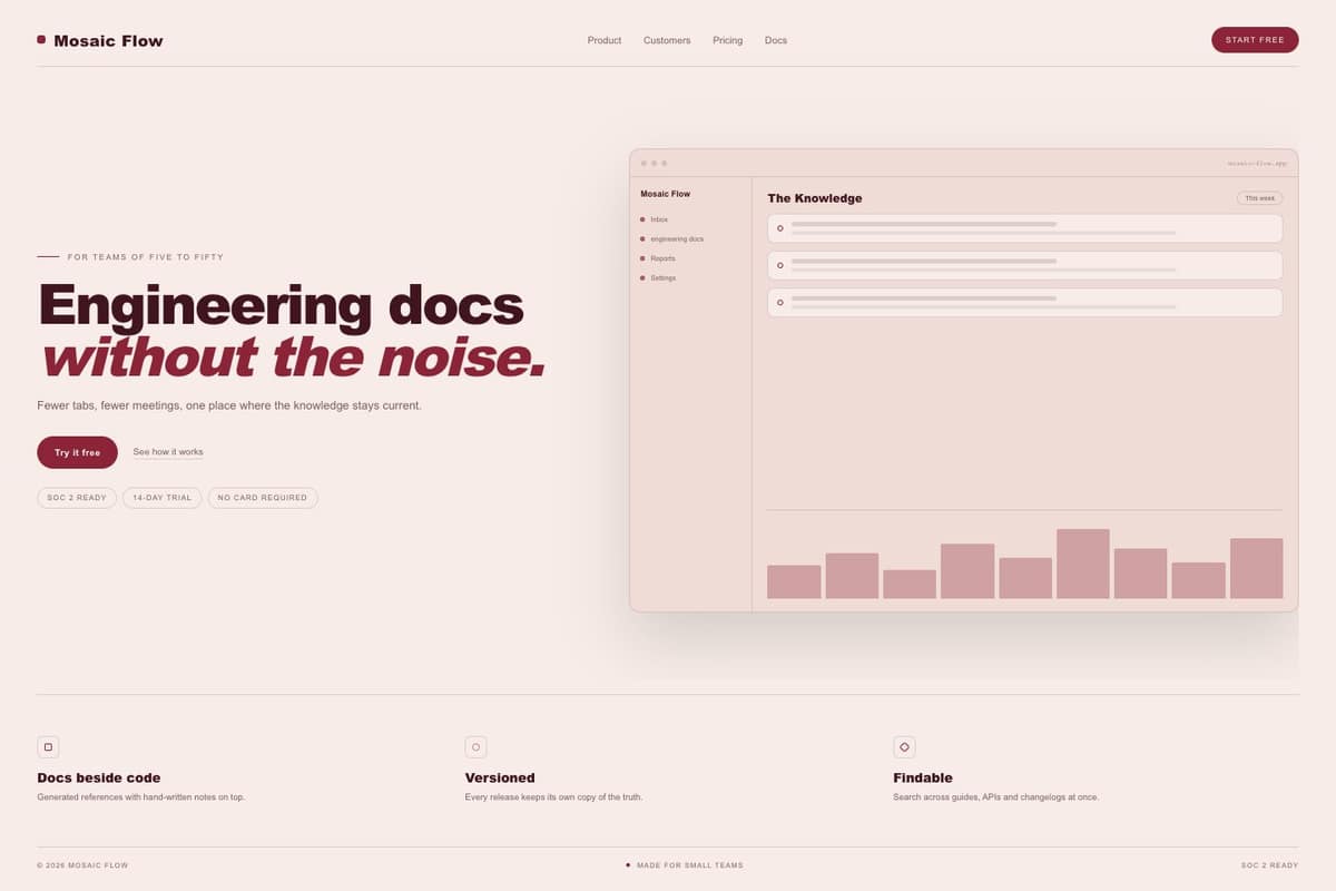 Mosaic Flow — full page preview