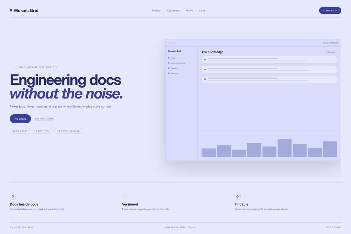 Mosaic Grid — full page preview