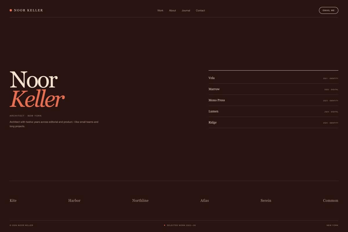 Noor Keller — full page preview