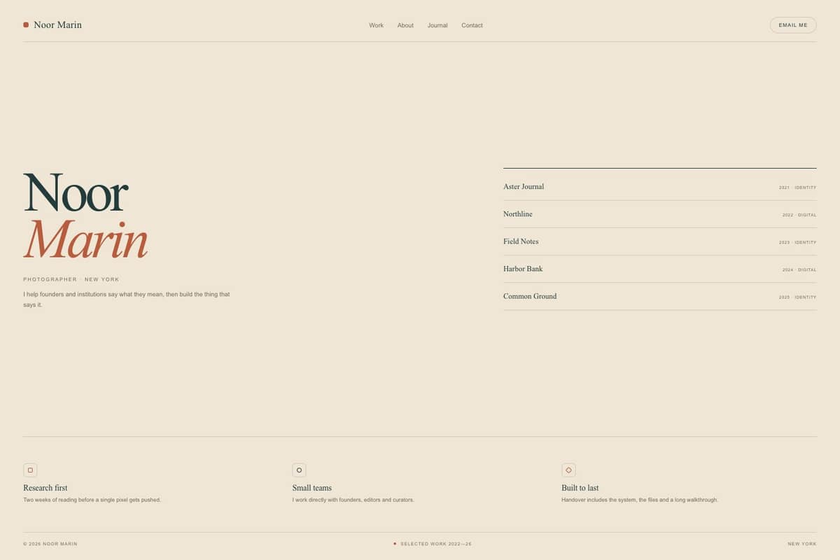 Noor Marin — full page preview
