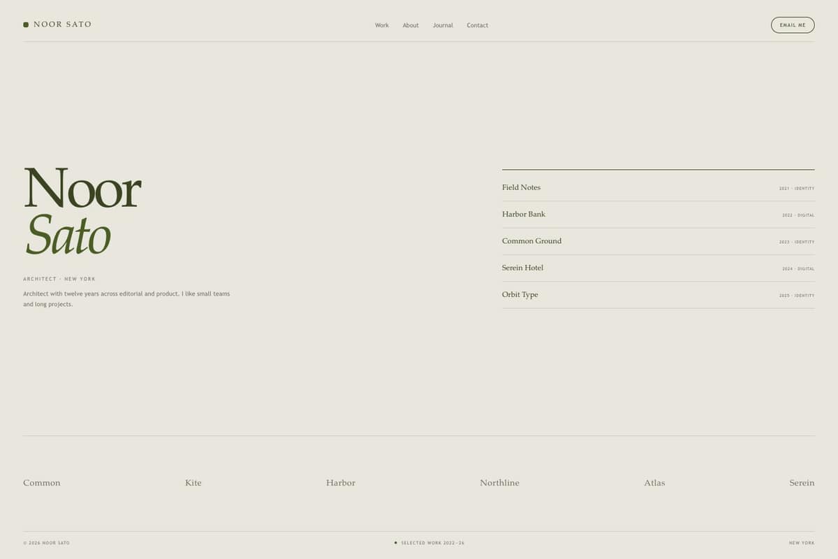 Noor Sato — full page preview