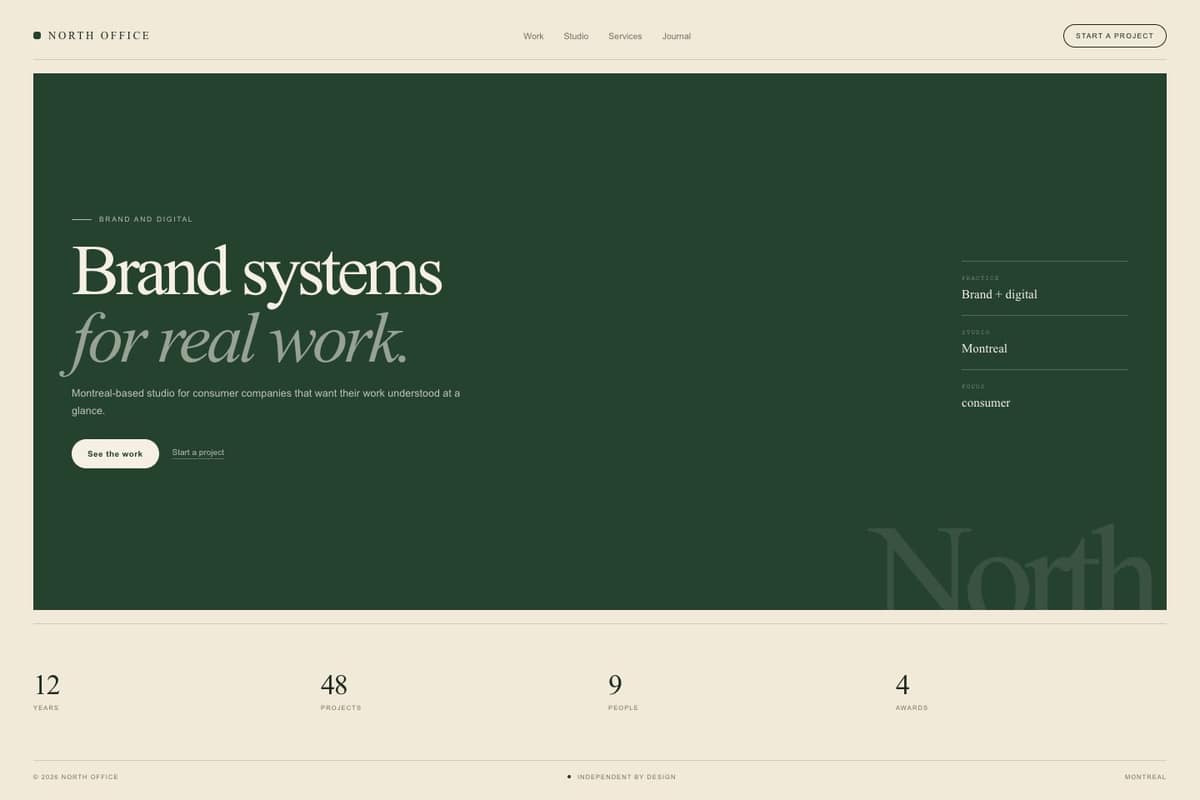 North Office — full page preview
