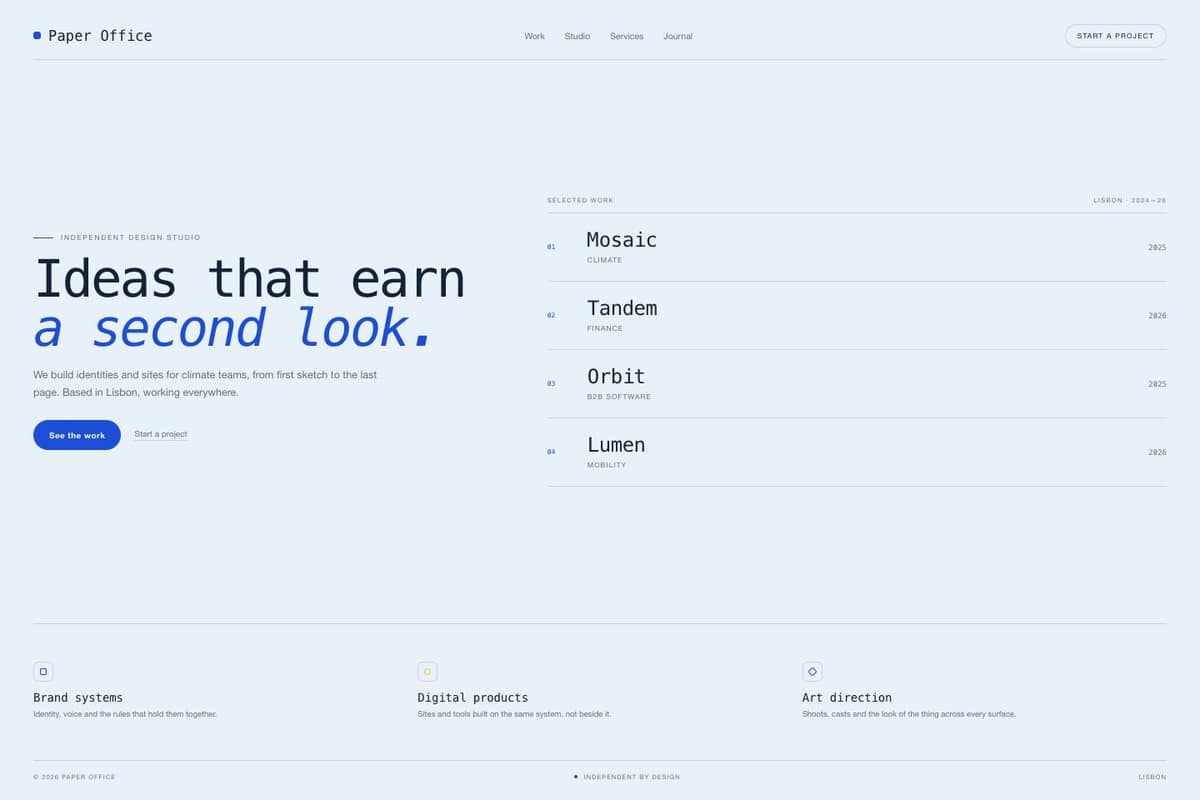 Paper Office — full page preview