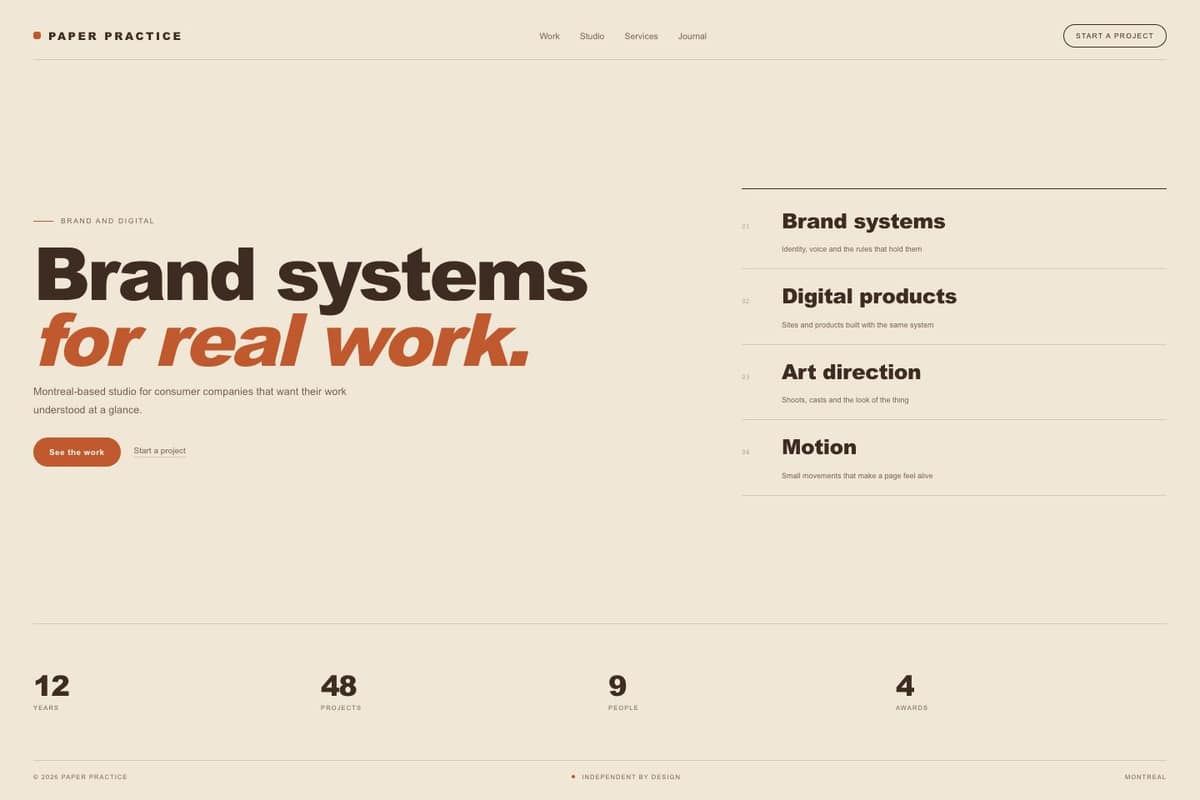 Paper Practice — full page preview