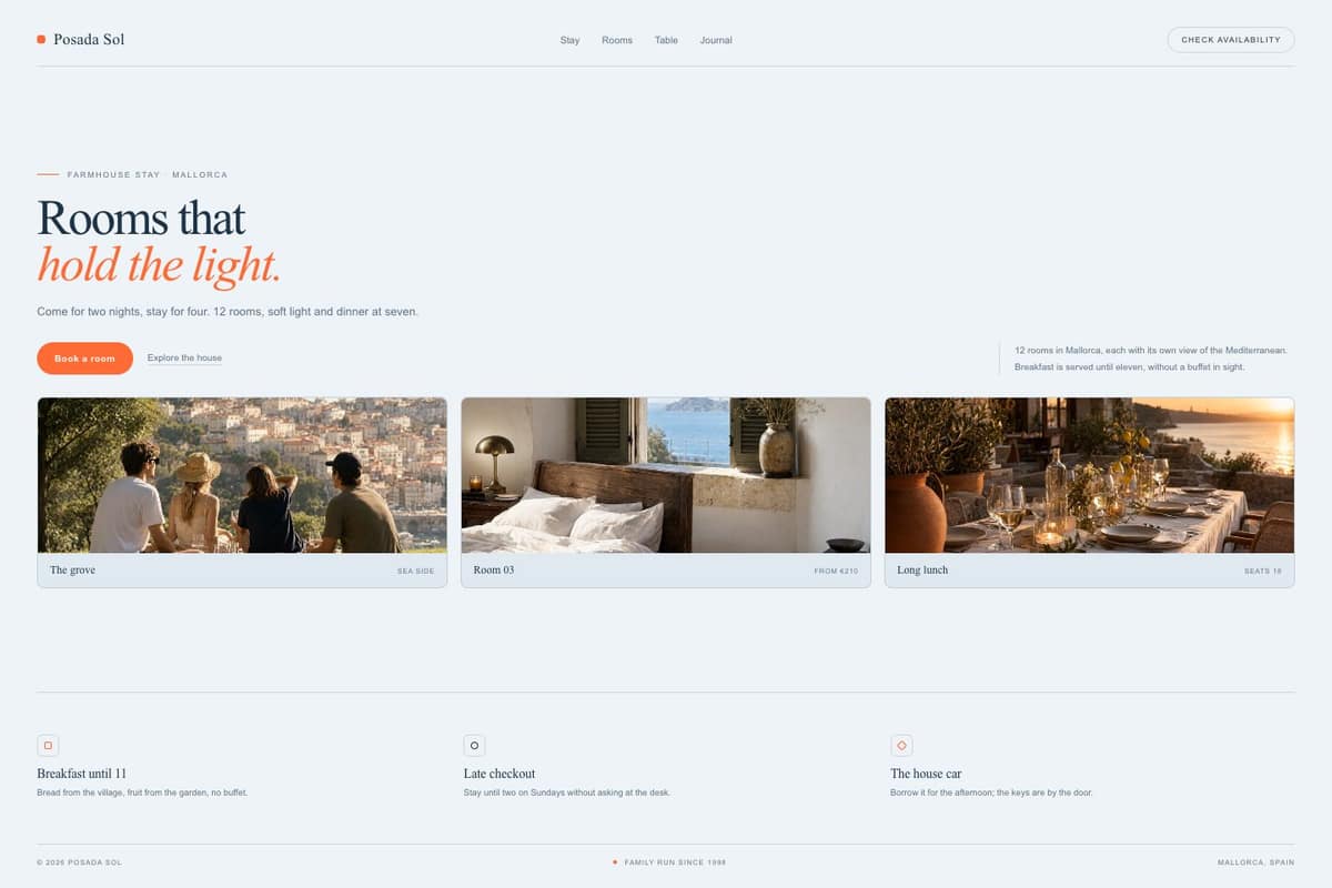 Posada Sol — full page preview