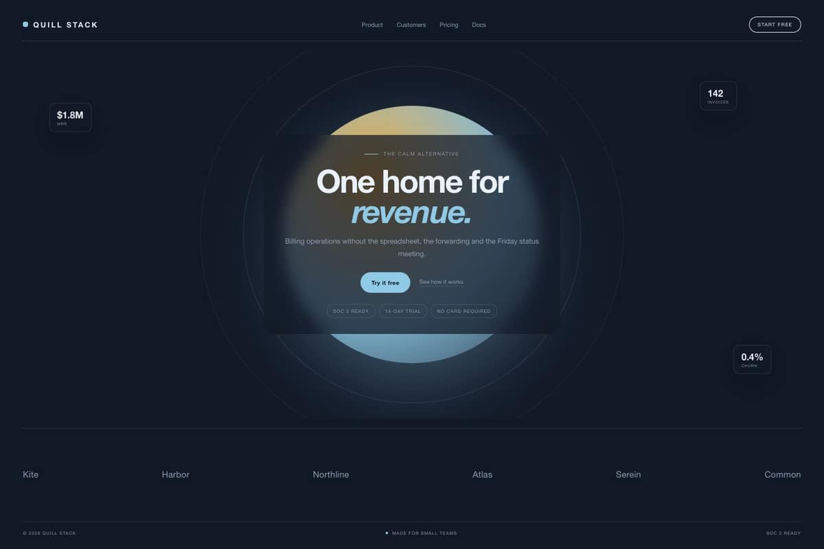 Quill Stack — full page preview