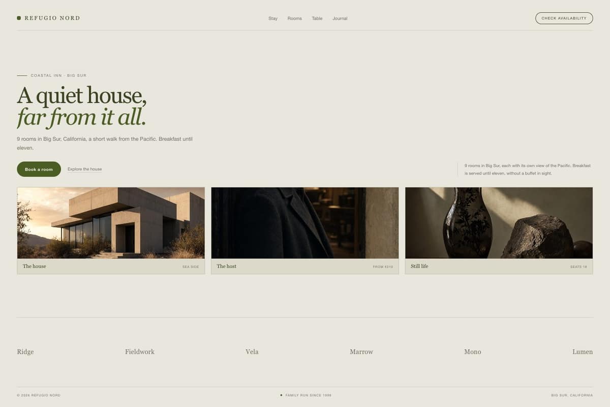 Refugio Nord — full page preview