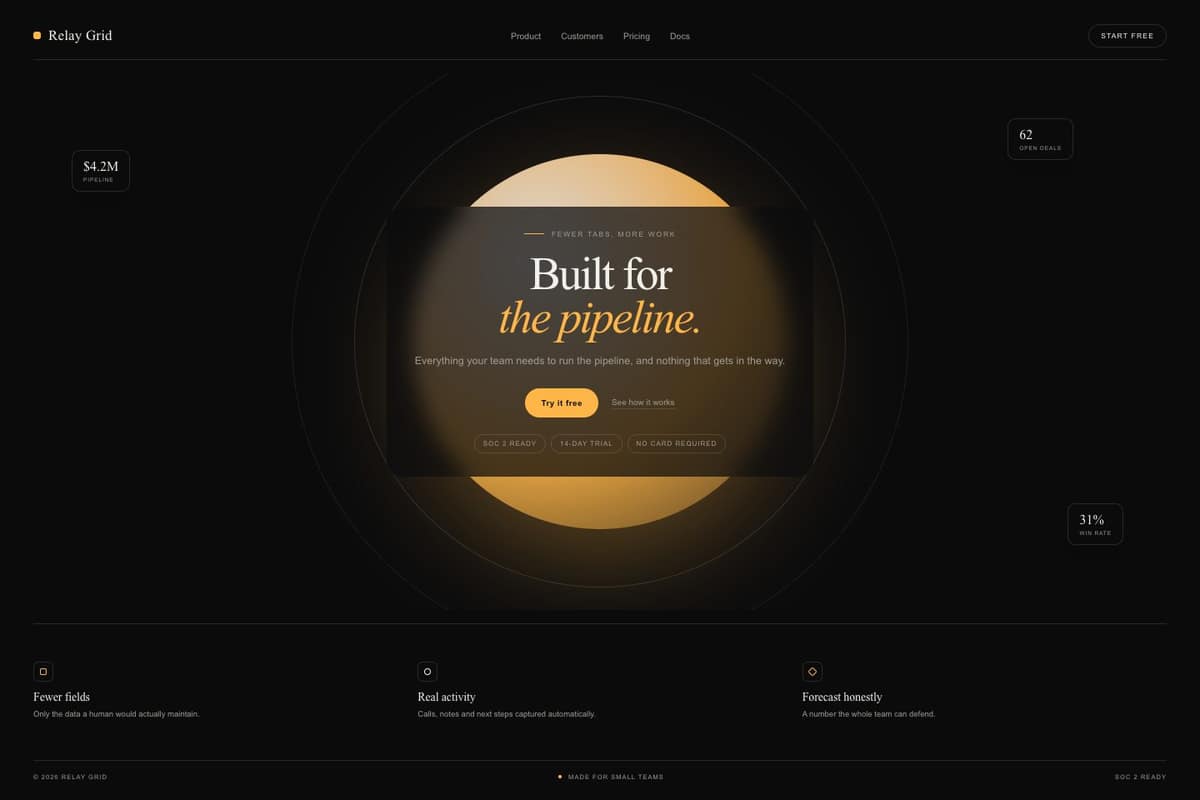 Relay Grid — full page preview