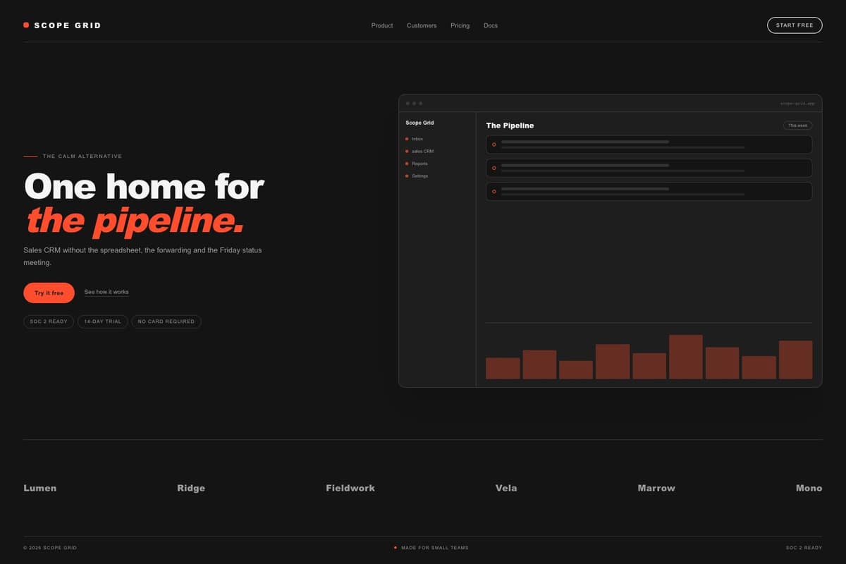Scope Grid — full page preview