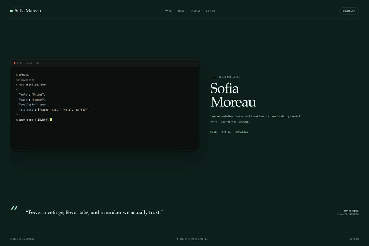 Sofia Moreau — full page preview