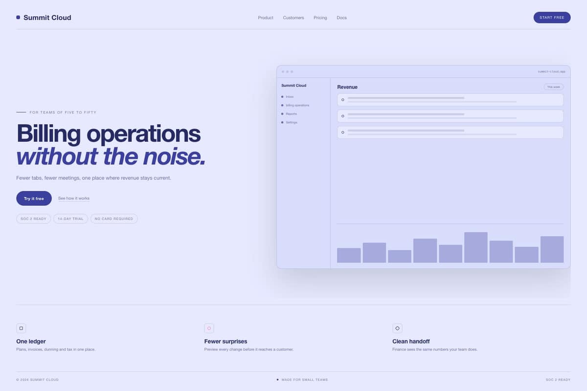 Summit Cloud — full page preview
